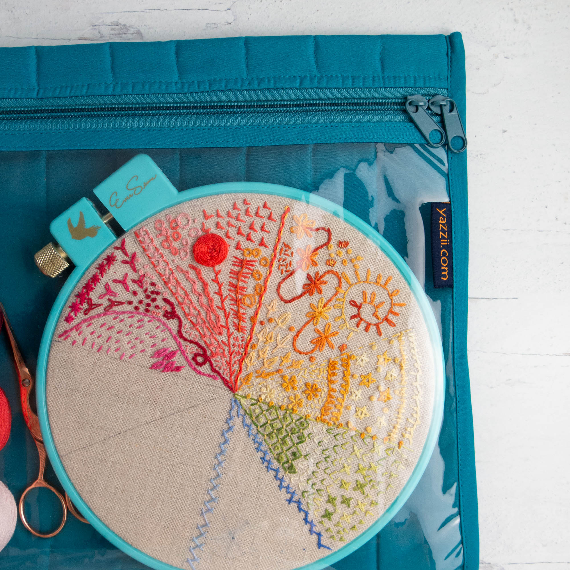 Pretty Project Bag for Embroidery Process - Crealandia