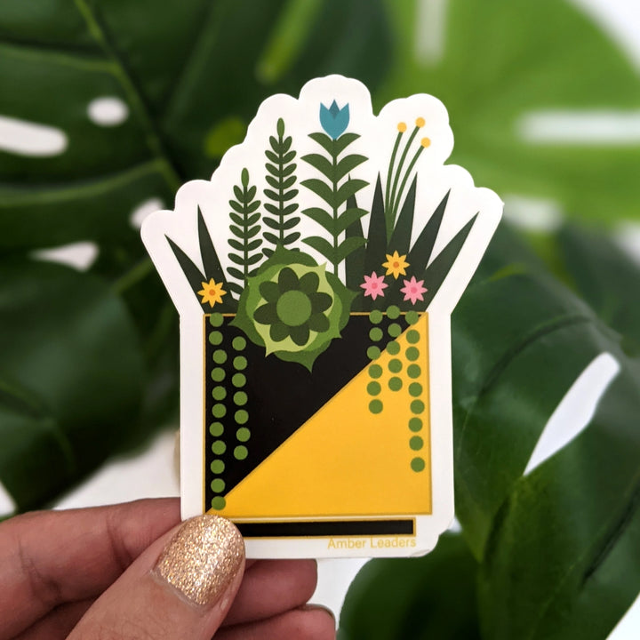 Yellow Succulents Vinyl Sticker
