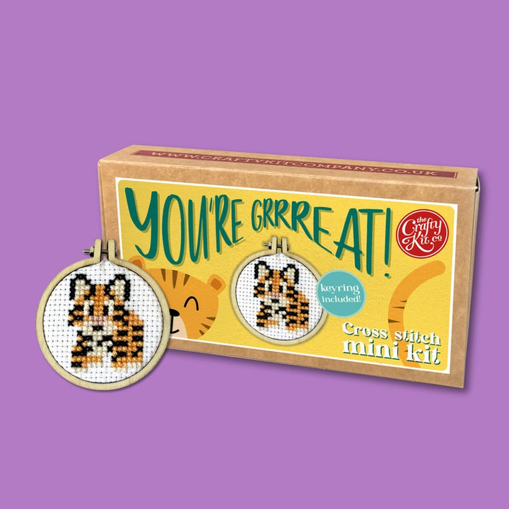 Mini Matchbox Cross Stitch Kit - You're Grrreat!
