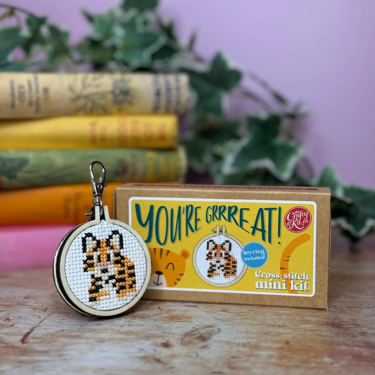 Mini Matchbox Cross Stitch Kit - You're Grrreat!