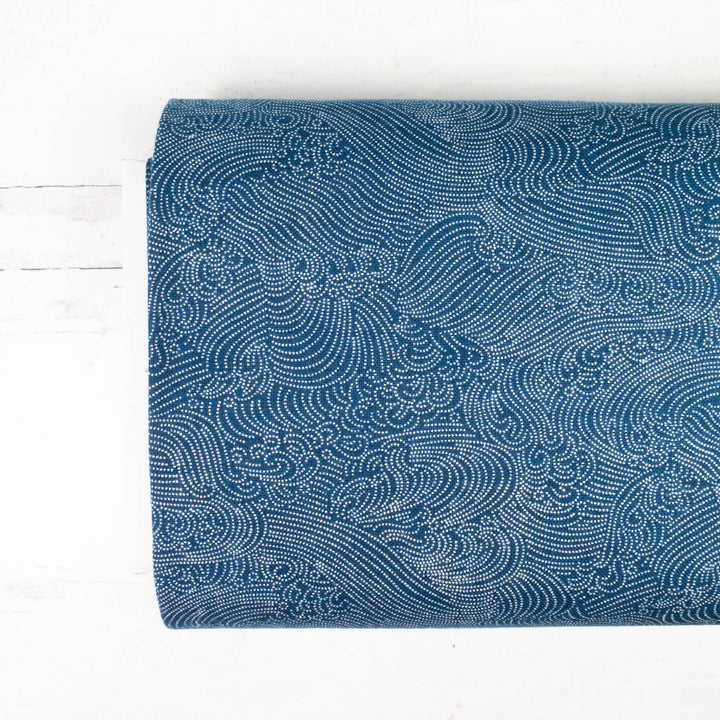 Nara Homespun :: Waves on Bright Blue (NHS33D23)