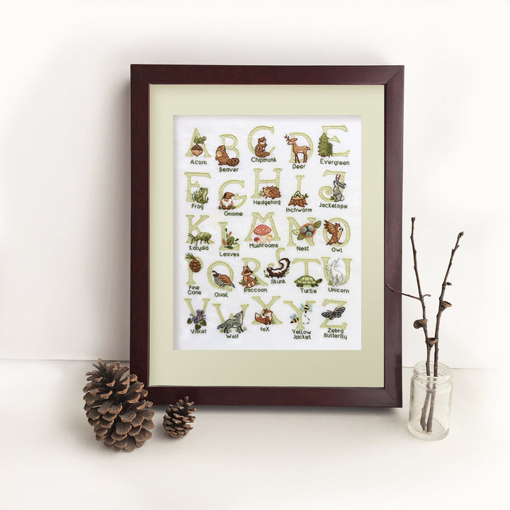 Woodland ABC Embroidery Sampler