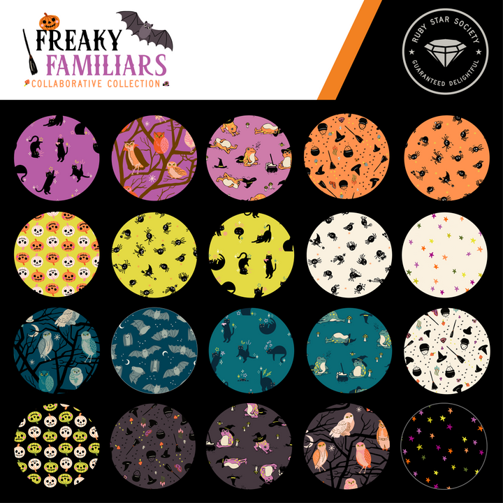 5" Cotton Fabric Charm Pack - Ruby Star Society Freaky Familiars
