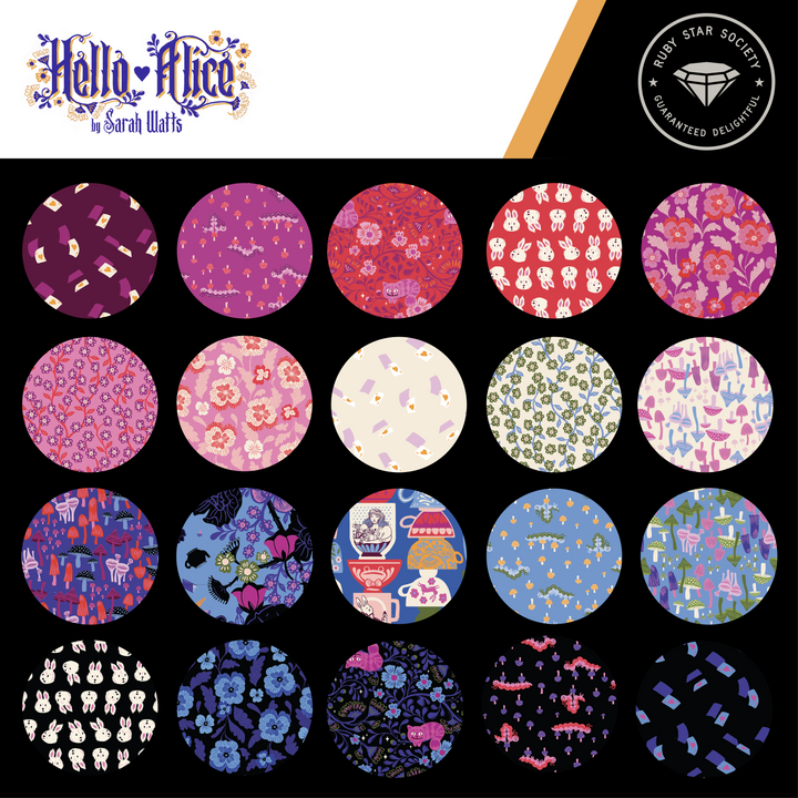 5" Cotton Fabric Charm Pack - Ruby Star Society Hello Alice