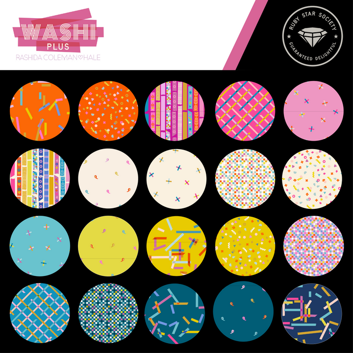 5" Cotton Fabric Charm Pack - Ruby Star Society Washi Plus