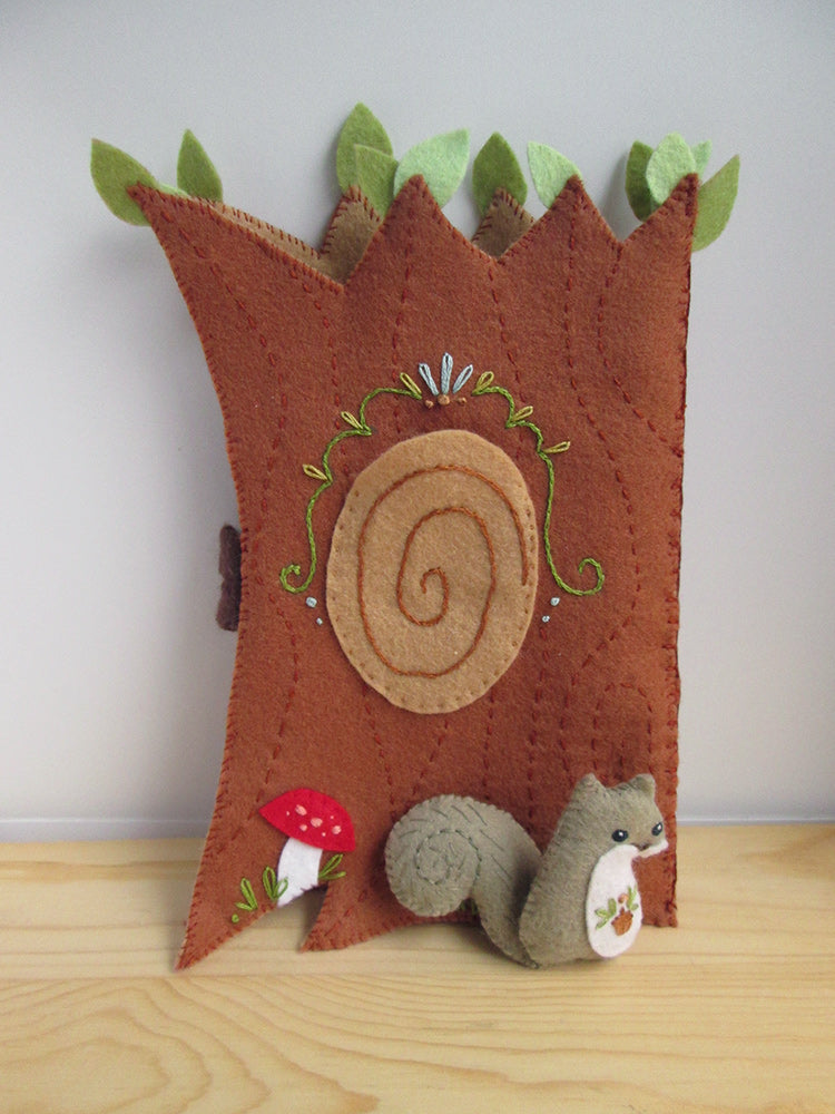 PDF Pattern - Squirrel's Treehouse Felt Quiet Book Sewing Pattern