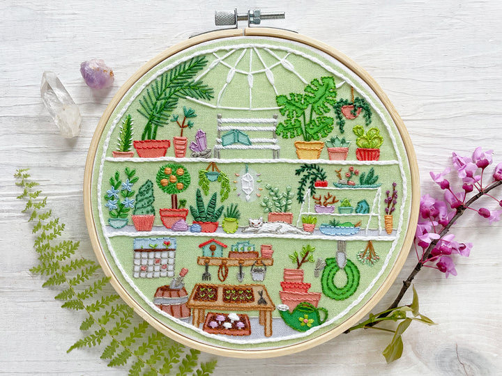 Little Greenhouse Embroidery Sampler