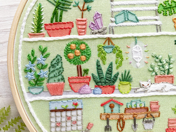 Little Greenhouse Embroidery Sampler