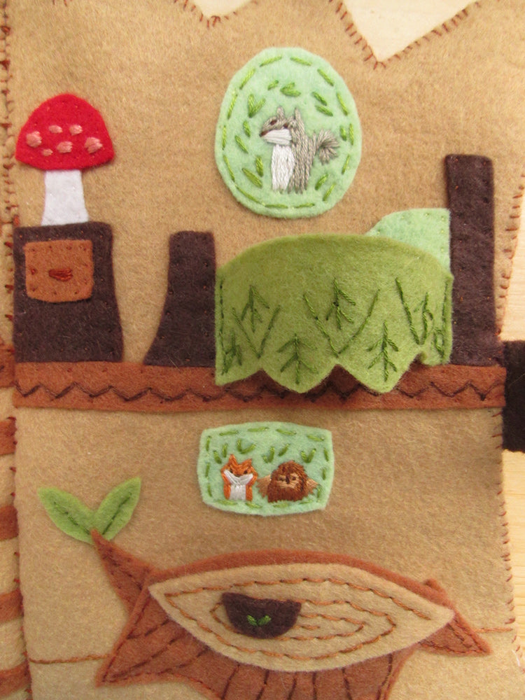 PDF Pattern - Squirrel's Treehouse Felt Quiet Book Sewing Pattern