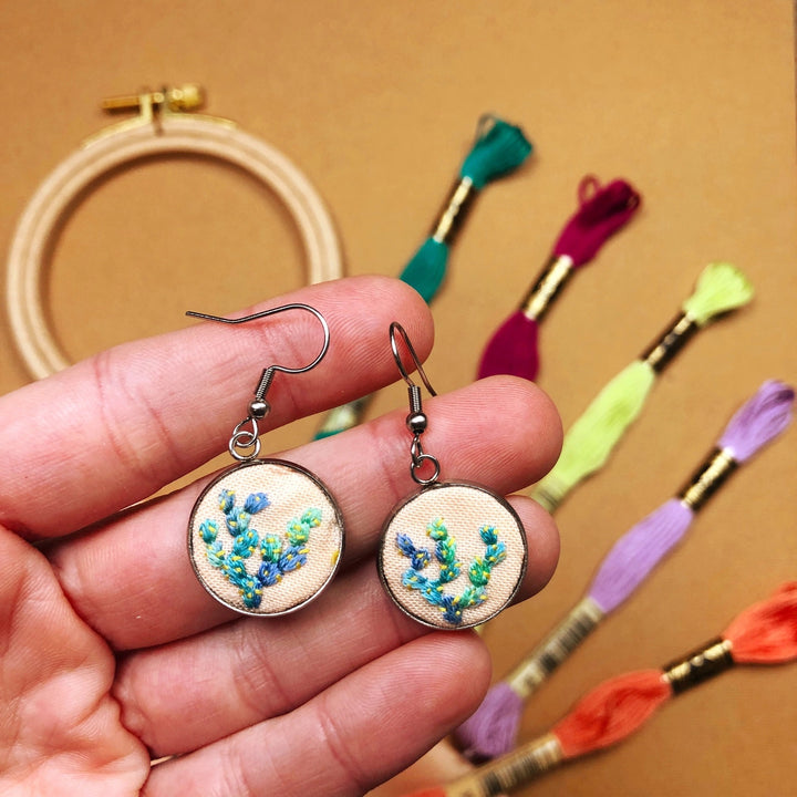 DIY Embroidered Earrings Kit