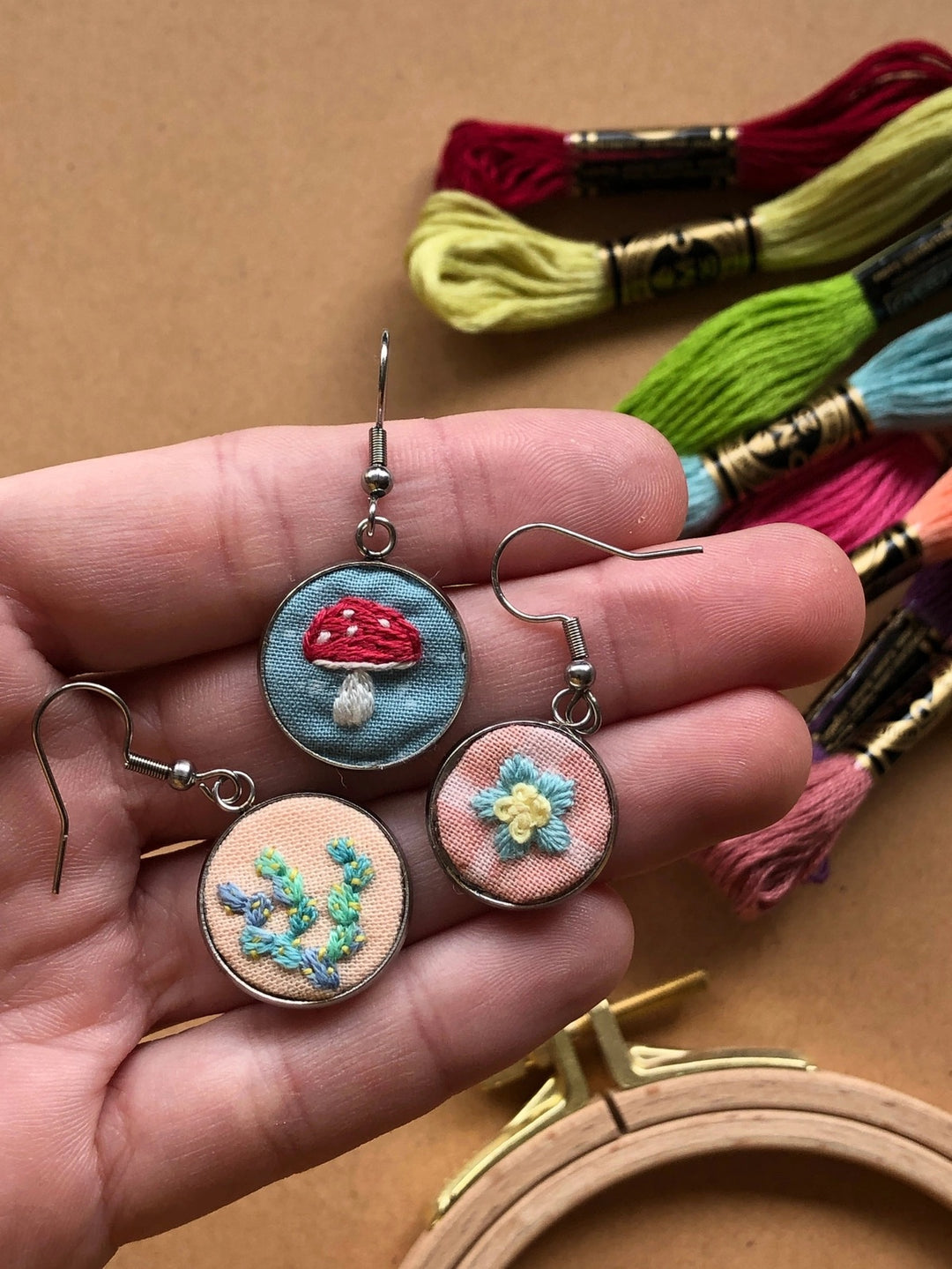 DIY Embroidered Earrings Kit