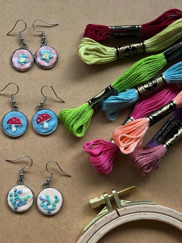 DIY Embroidered Earrings Kit