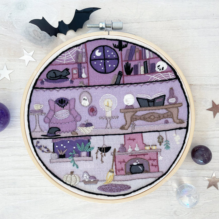 Witch House Embroidery Sampler