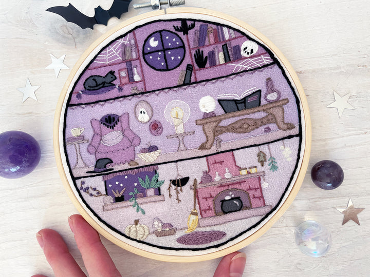 Witch House Embroidery Sampler