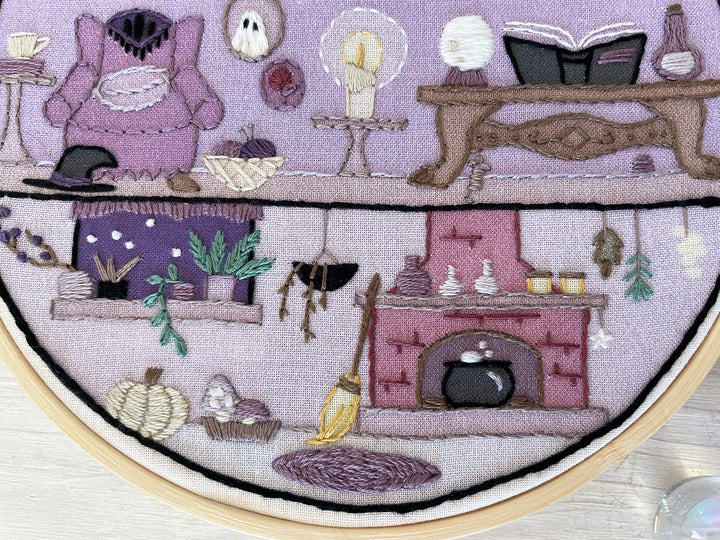 Witch House Embroidery Sampler