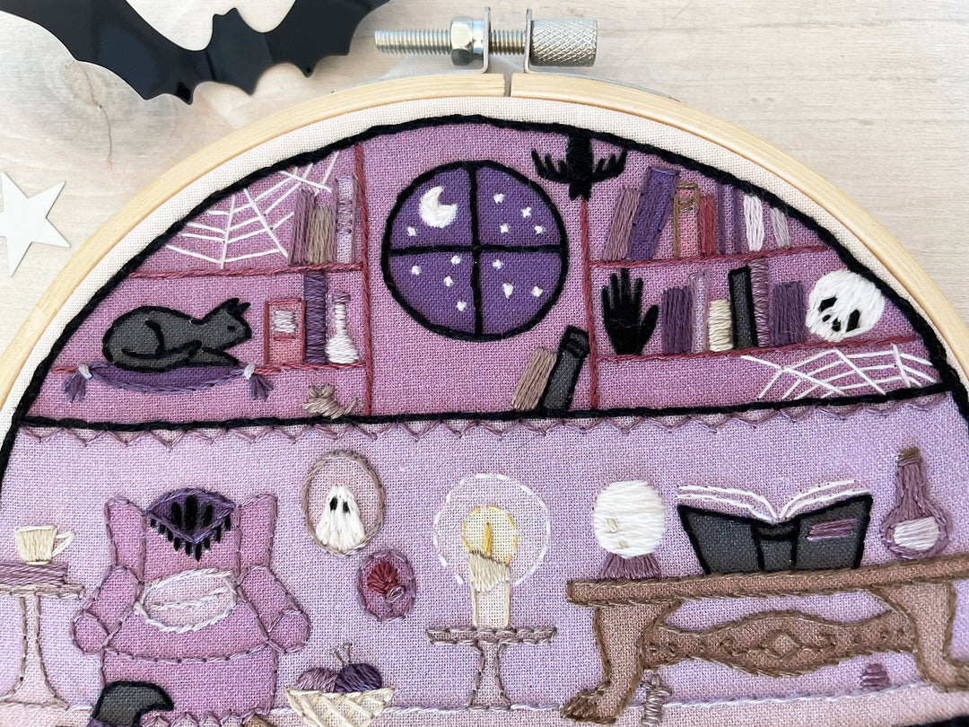 Witch House Embroidery Sampler
