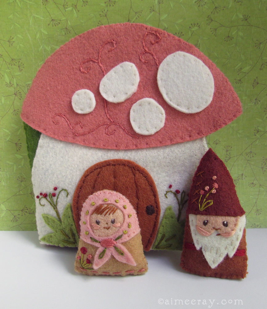 PDF Pattern - Cozy Mushroom Cottage Felt Quiet Book Sewing Pattern