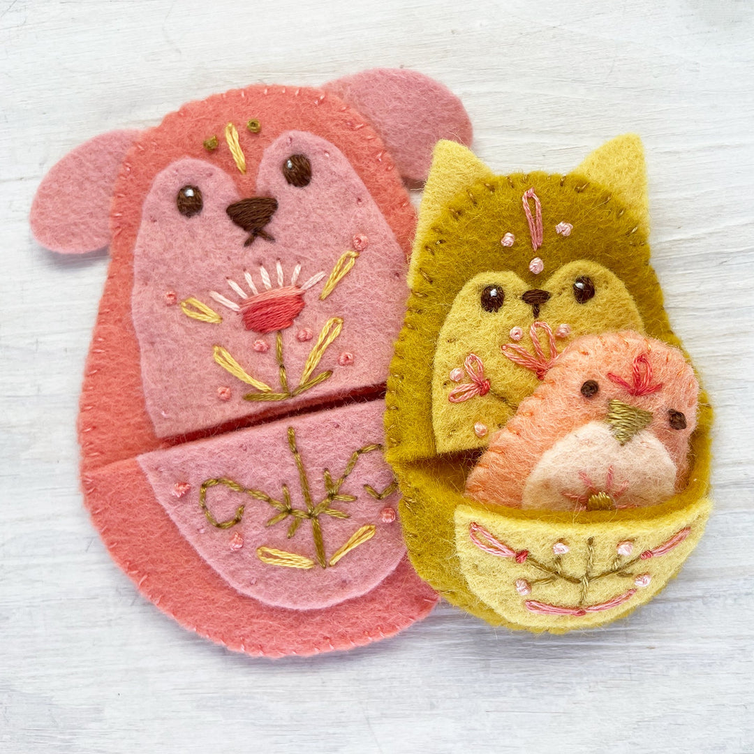 PDF Pattern - Felt Nesting Doll Pets Sewing Pattern