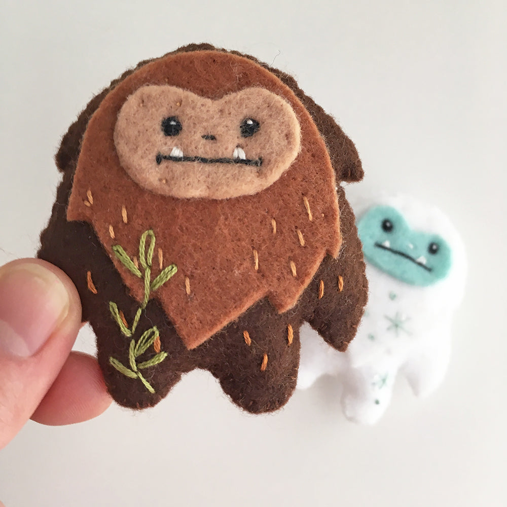 PDF Pattern - Yeti & Sasquatch Felt Sewing Pattern