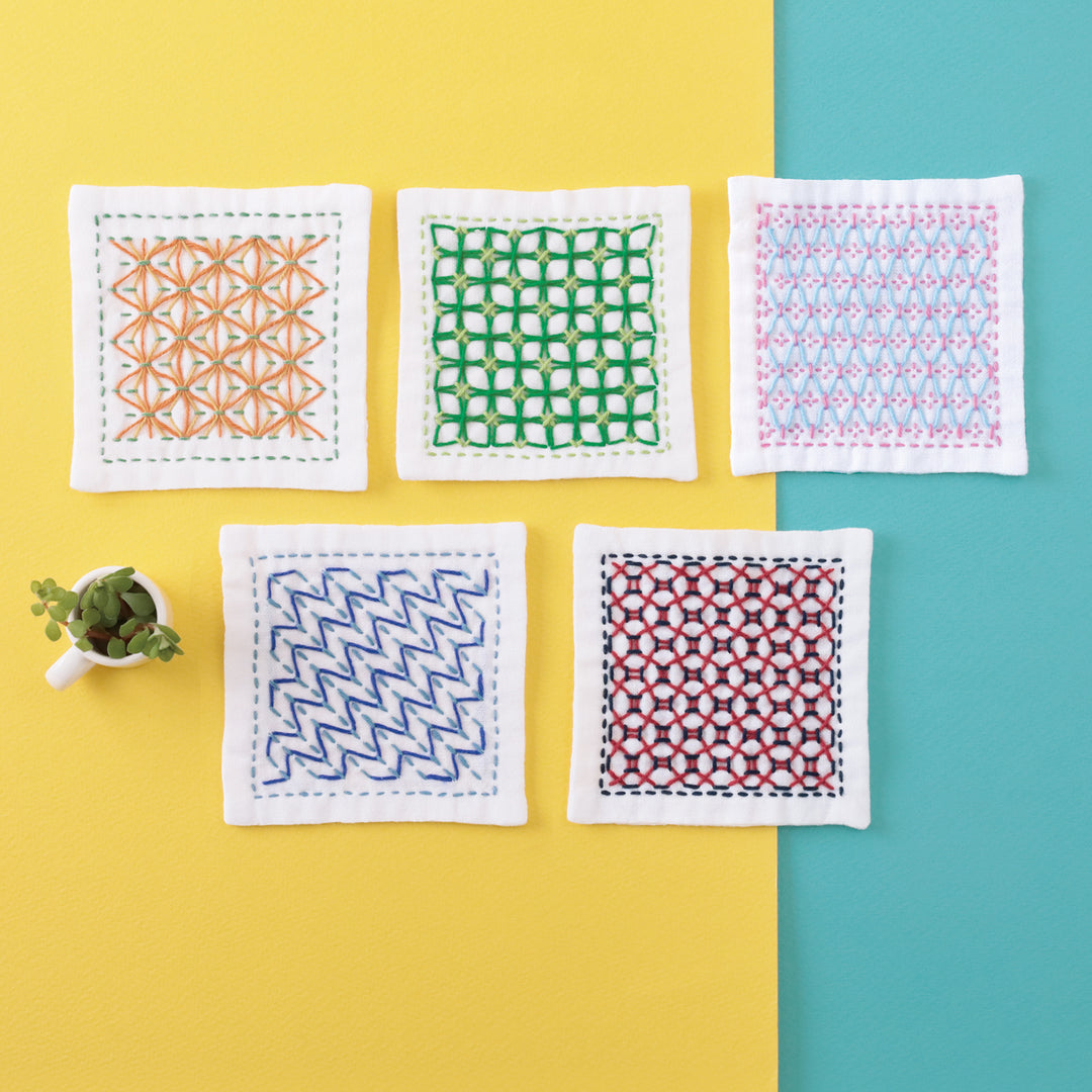 Kugurisashi Sashiko Coaster Kit