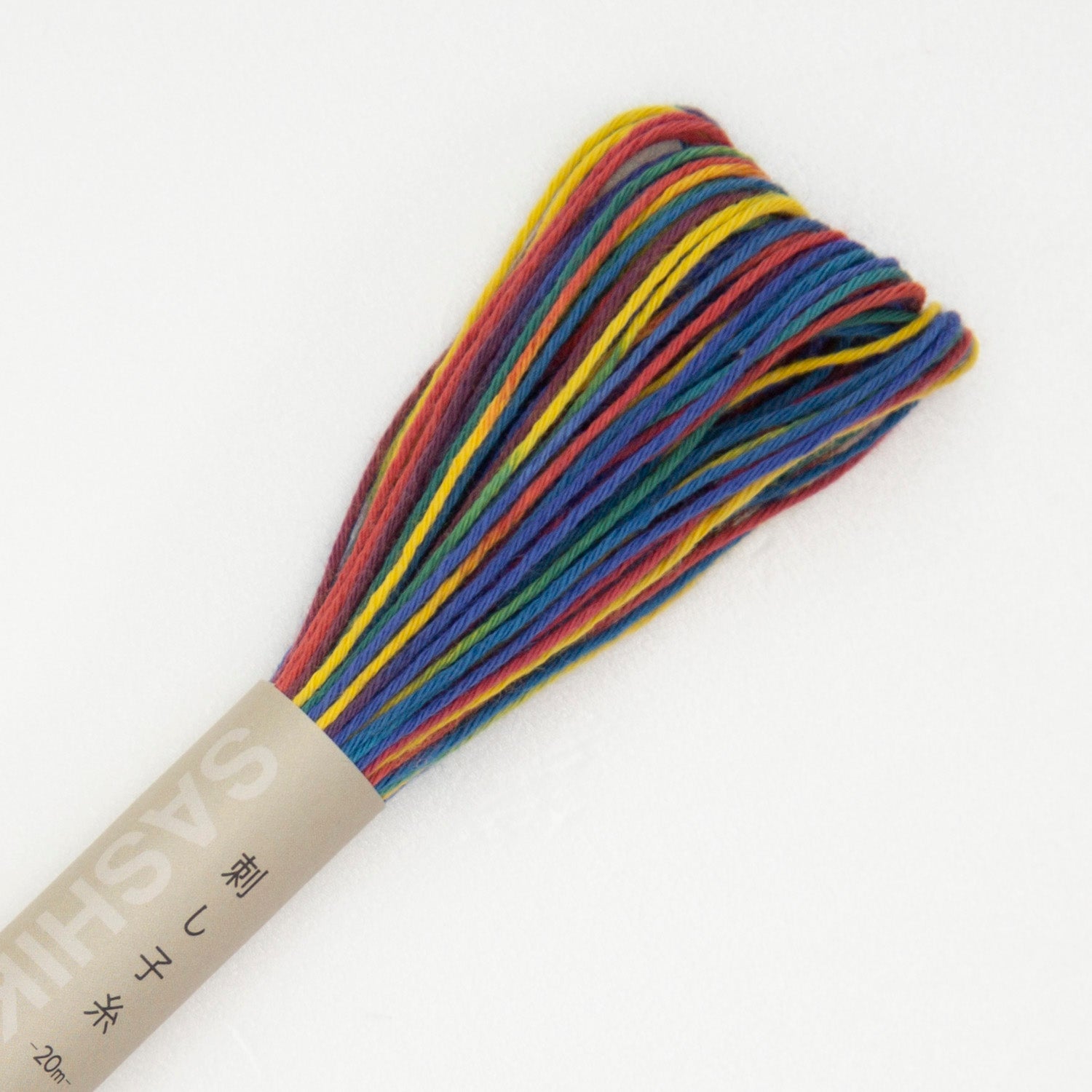 20m Skein Olympus Sashiko Thread - Variegated Rainbow (#74