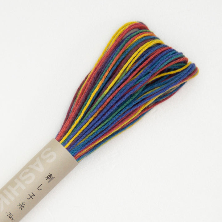 20m Skein Olympus Sashiko Thread - Variegated Rainbow (#74)
