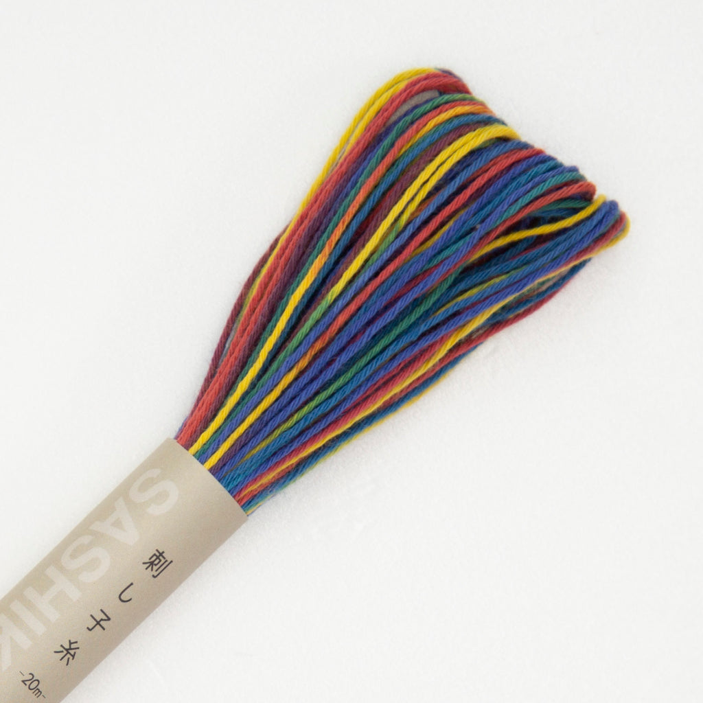20m Skein Olympus Sashiko Thread - Variegated Rainbow (#74