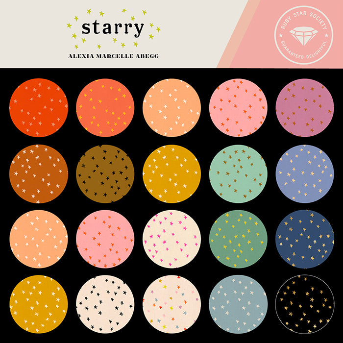 5" Cotton Fabric Charm Pack - Ruby Star Society Starry