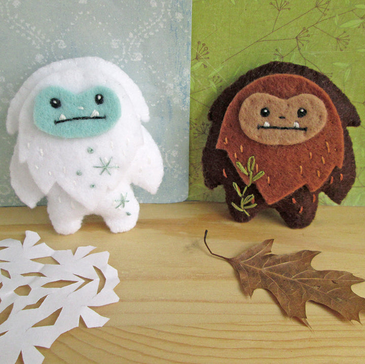 PDF Pattern - Yeti & Sasquatch Felt Sewing Pattern
