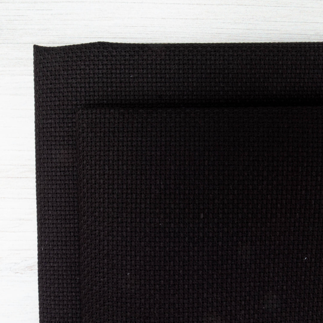 Black Aida Cross Stitch Fabric (18 ct)