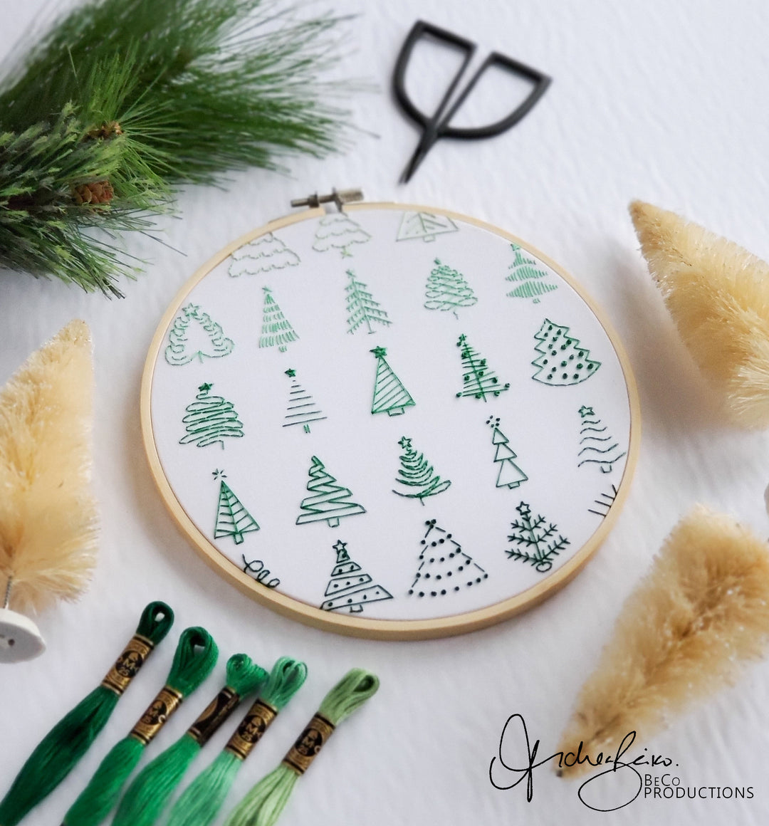 PDF PATTERN - Christmas Tree Print by BeCo Productions