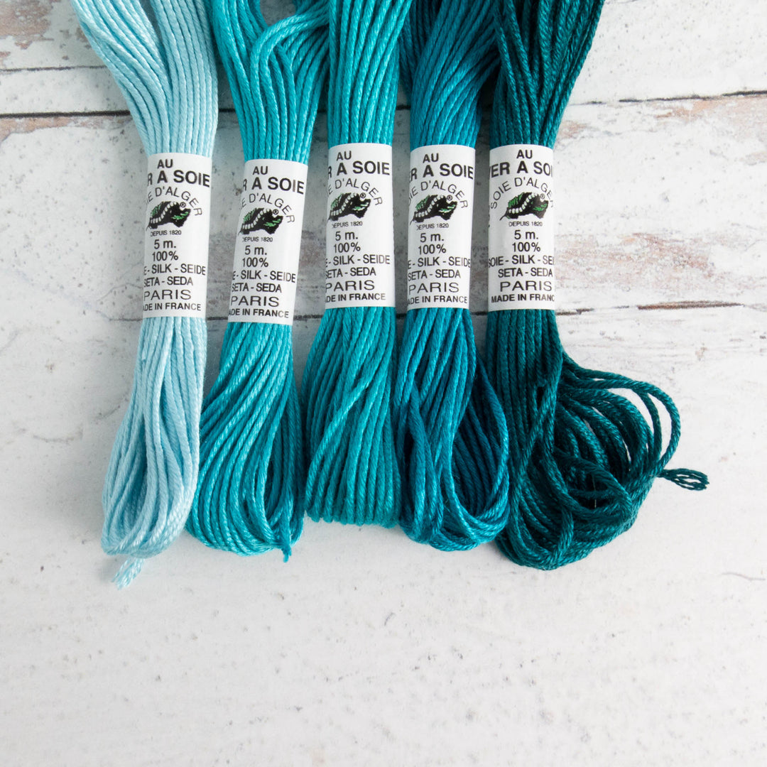 Soie d'Alger Silk Embroidery Thread - Turquoise – Snuggly Monkey