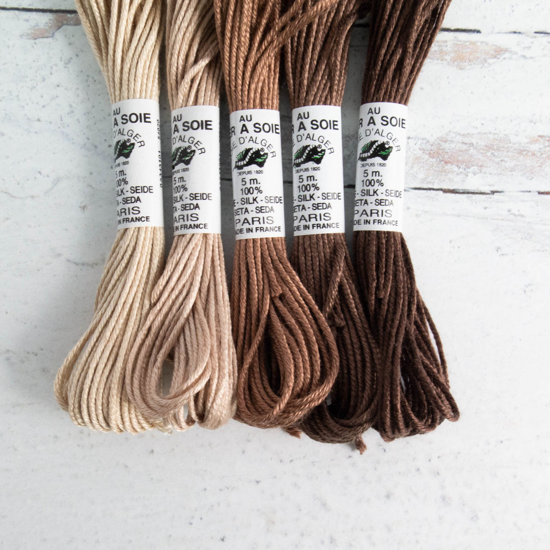 Soie d'Alger Silk Embroidery Thread - Browns