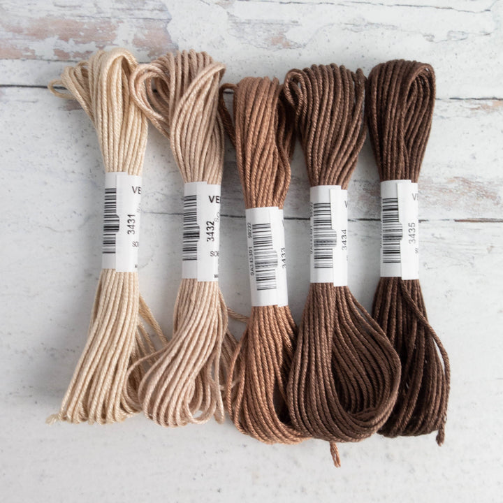 Soie d'Alger Silk Embroidery Thread - Browns