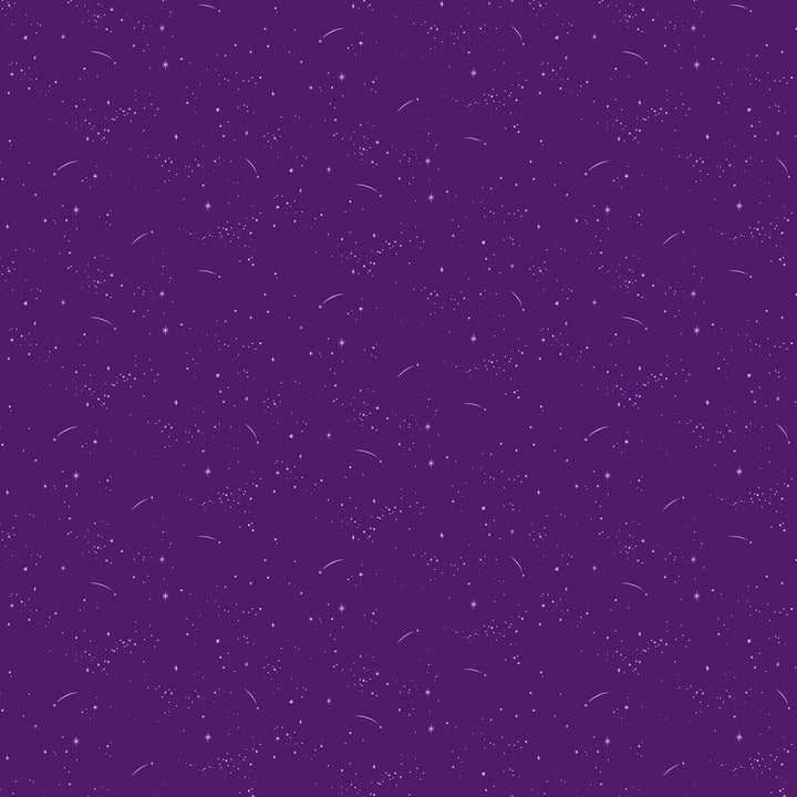 FIGO Fabrics Lucky Charms - Shooting Stars in Purple