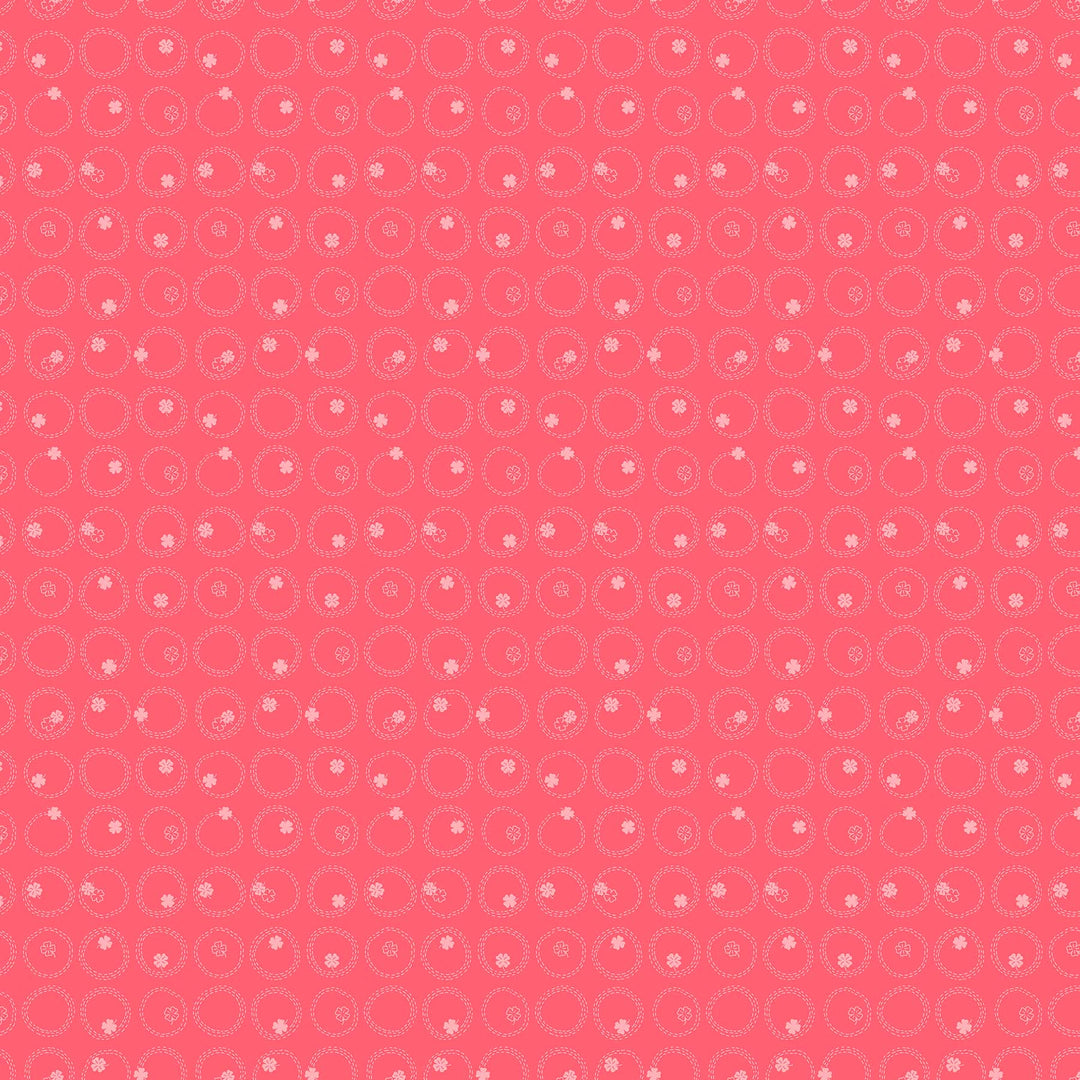 FIGO Fabrics Lucky Charms - Clovers in Pink