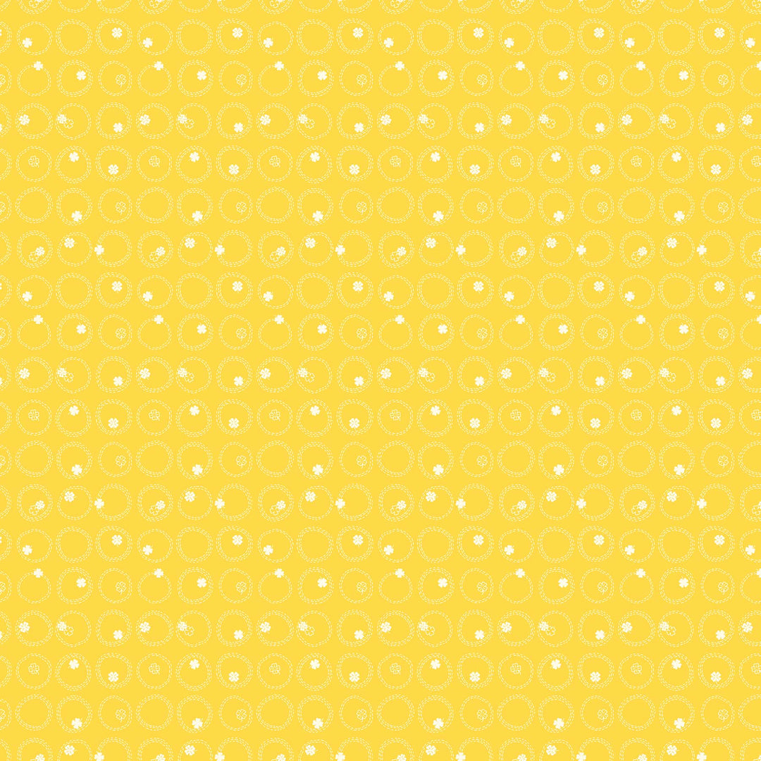 FIGO Fabrics Lucky Charms - Clovers in Yellow