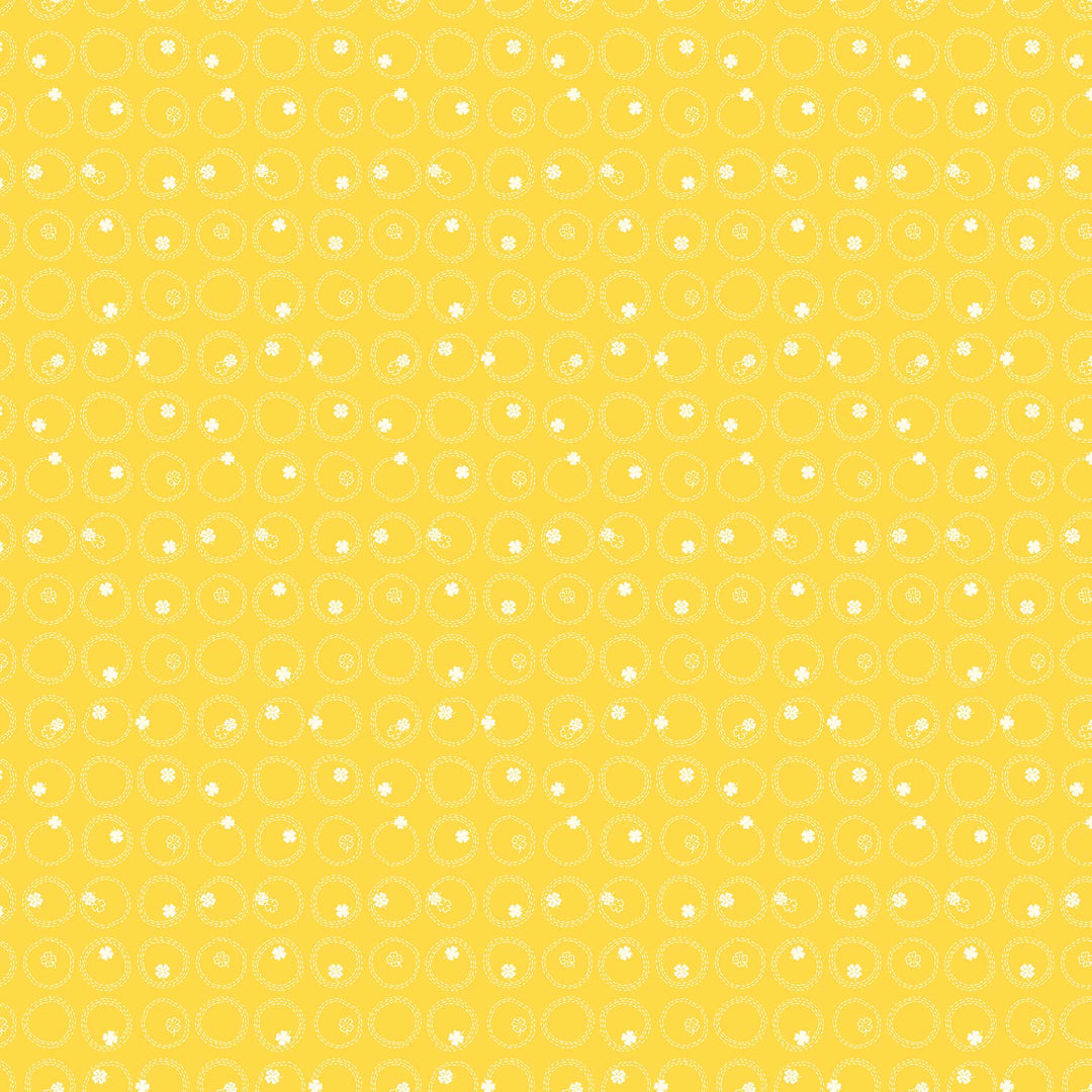 FIGO Fabrics Lucky Charms - Clovers in Yellow