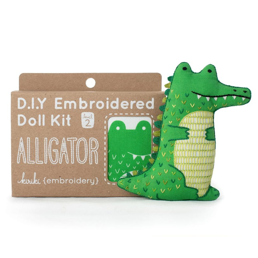 Alligator Plushie Embroidery Kit