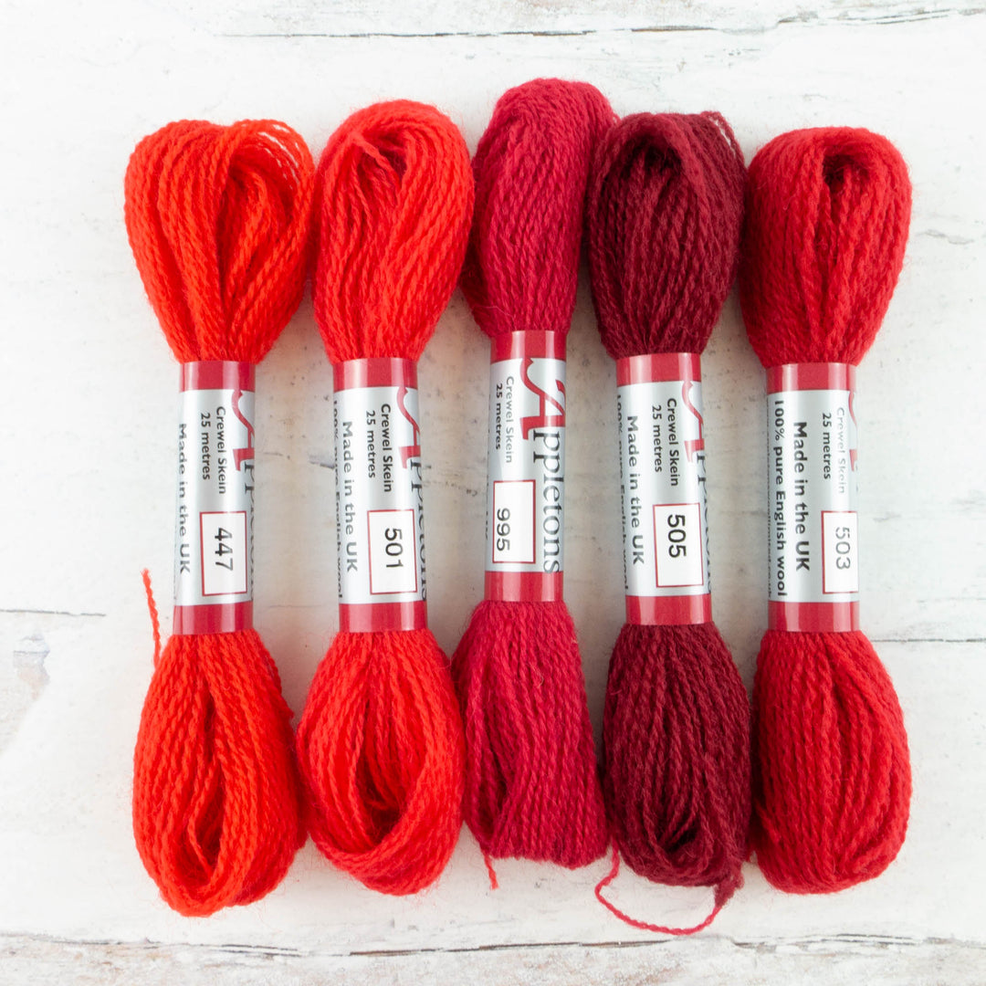 Appletons Crewel Weight Wool - Reds