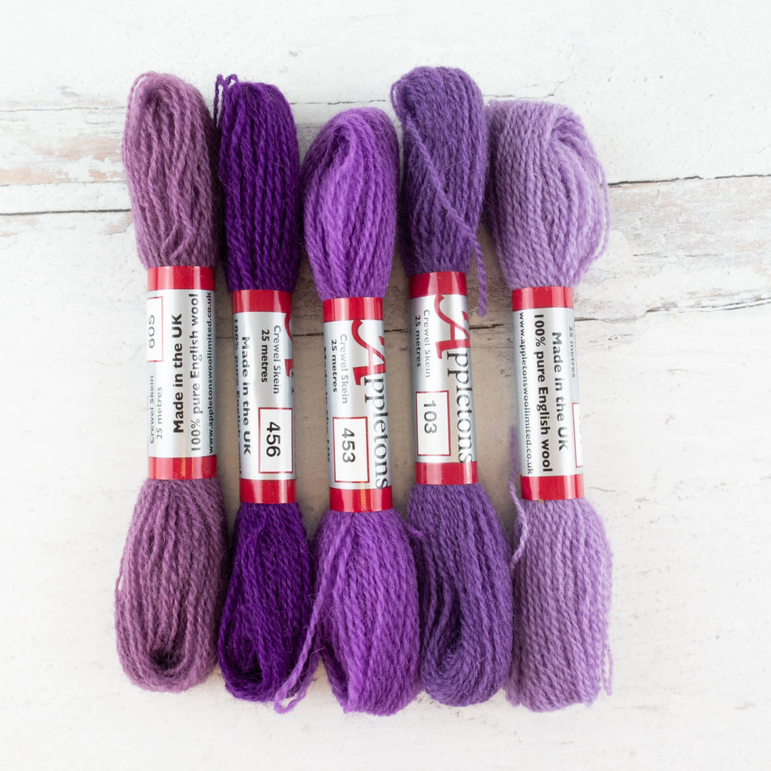 Appletons Crewel Weight Wool - Purples II