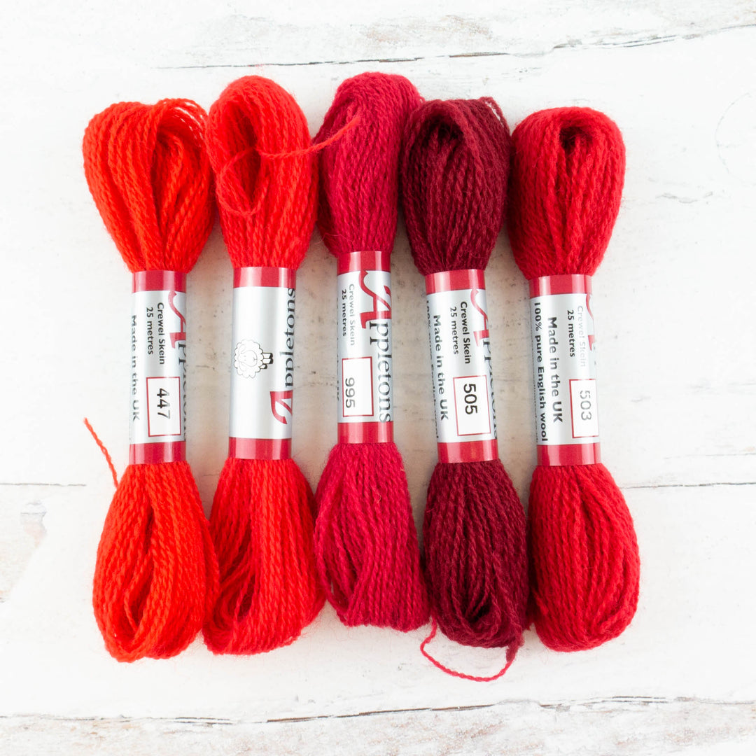 Appletons Crewel Weight Wool - Reds