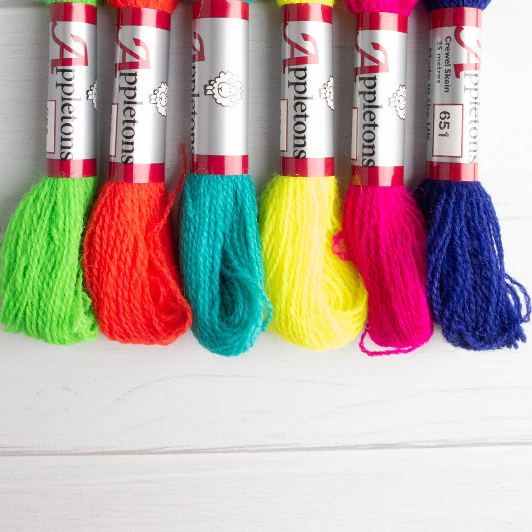 Appletons Crewel Weight Wool - Hot Neon