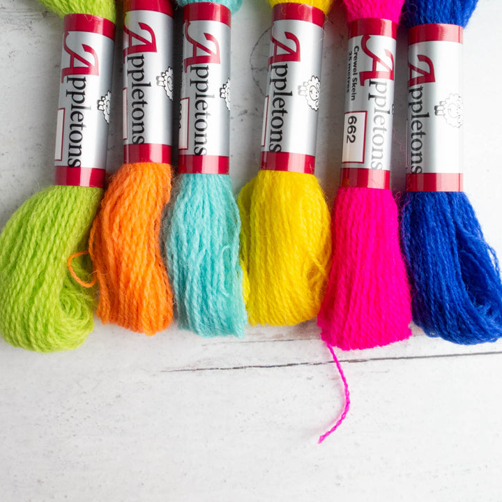 Appletons Crewel Weight Wool - Cool Neon