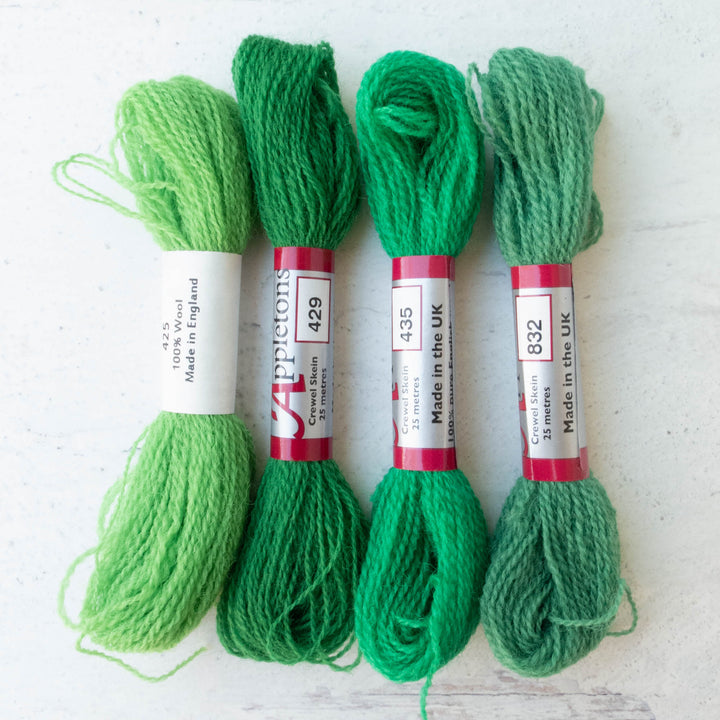 Appletons Crewel Weight Wool - Bright Greens