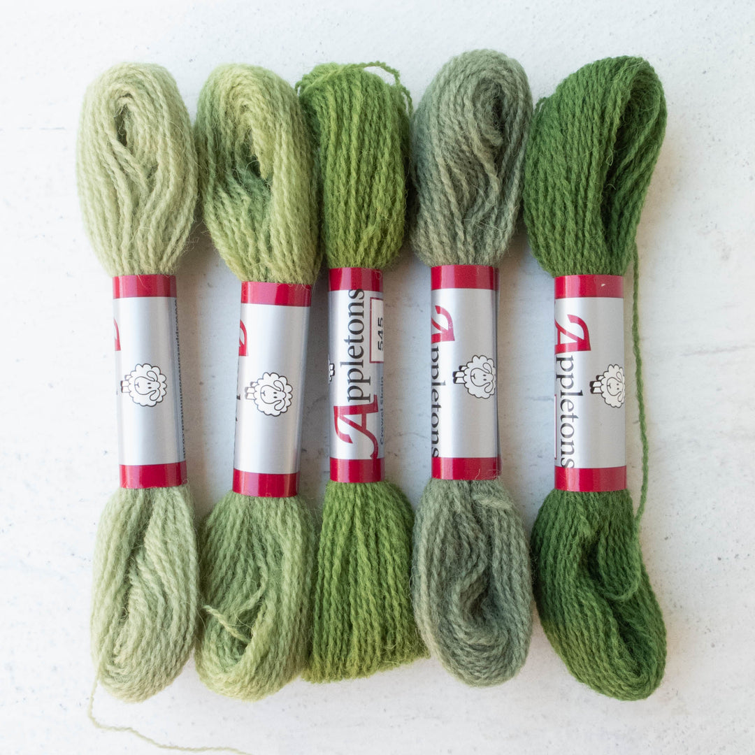 Appletons Crewel Weight Wool - Muted Greens