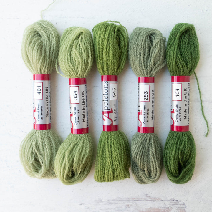 Appletons Crewel Weight Wool - Muted Greens