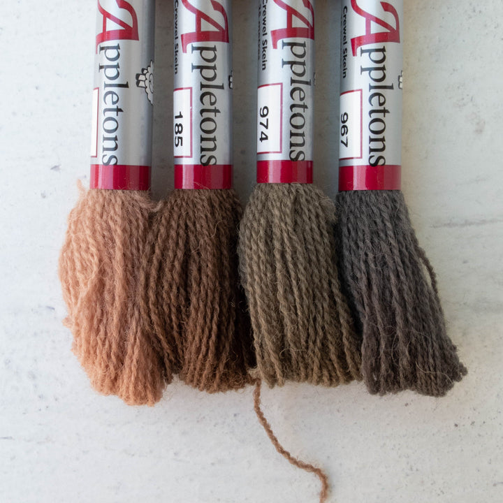 Appletons Crewel Weight Wool - Browns