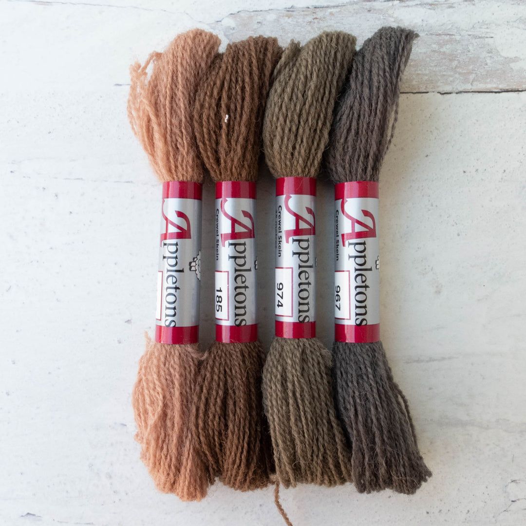 Appletons Crewel Weight Wool - Browns