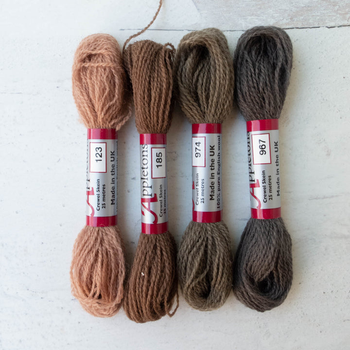 Appletons Crewel Weight Wool - Browns